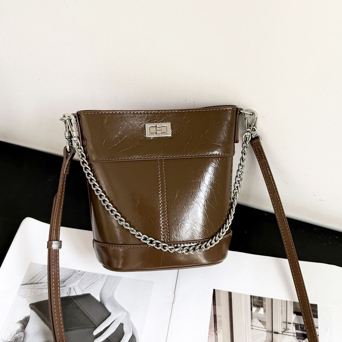 Women's First Layer Cowhide Fashion Light Luxury Clutch Simple Card Holder