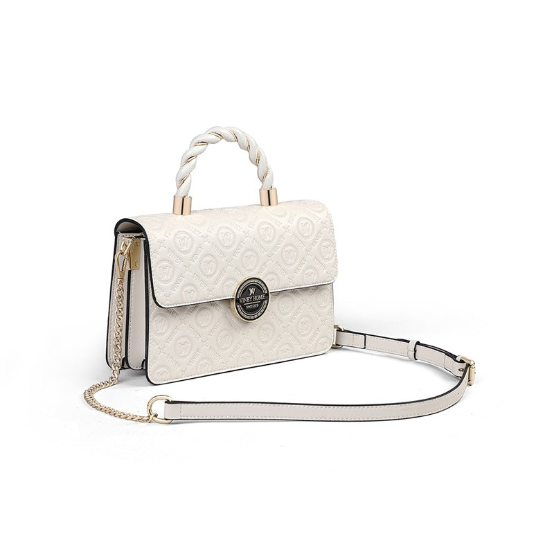 Women's Genuine Leather Fashion High Sense Chain Bags