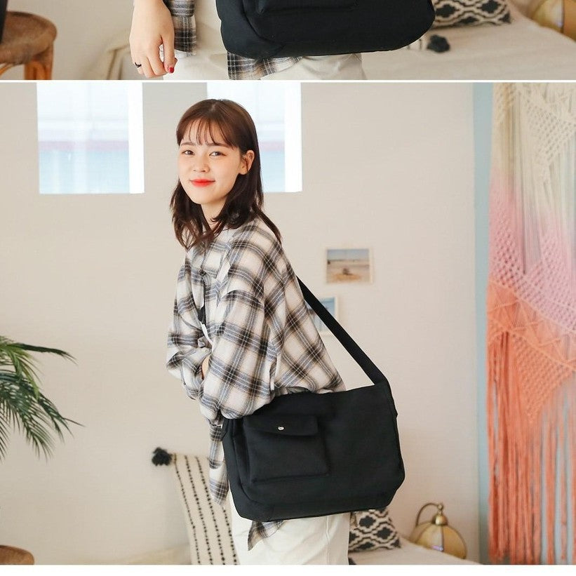 Canvas Style Commuter Large Capacity Shopping Mother Women's Shoulder Bag