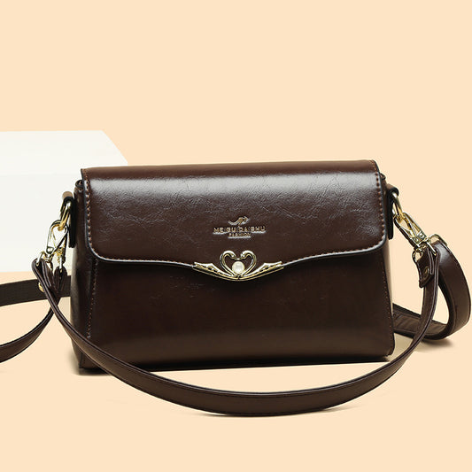 Women's Versatile Large Capacity Soft Leather Mother Bags