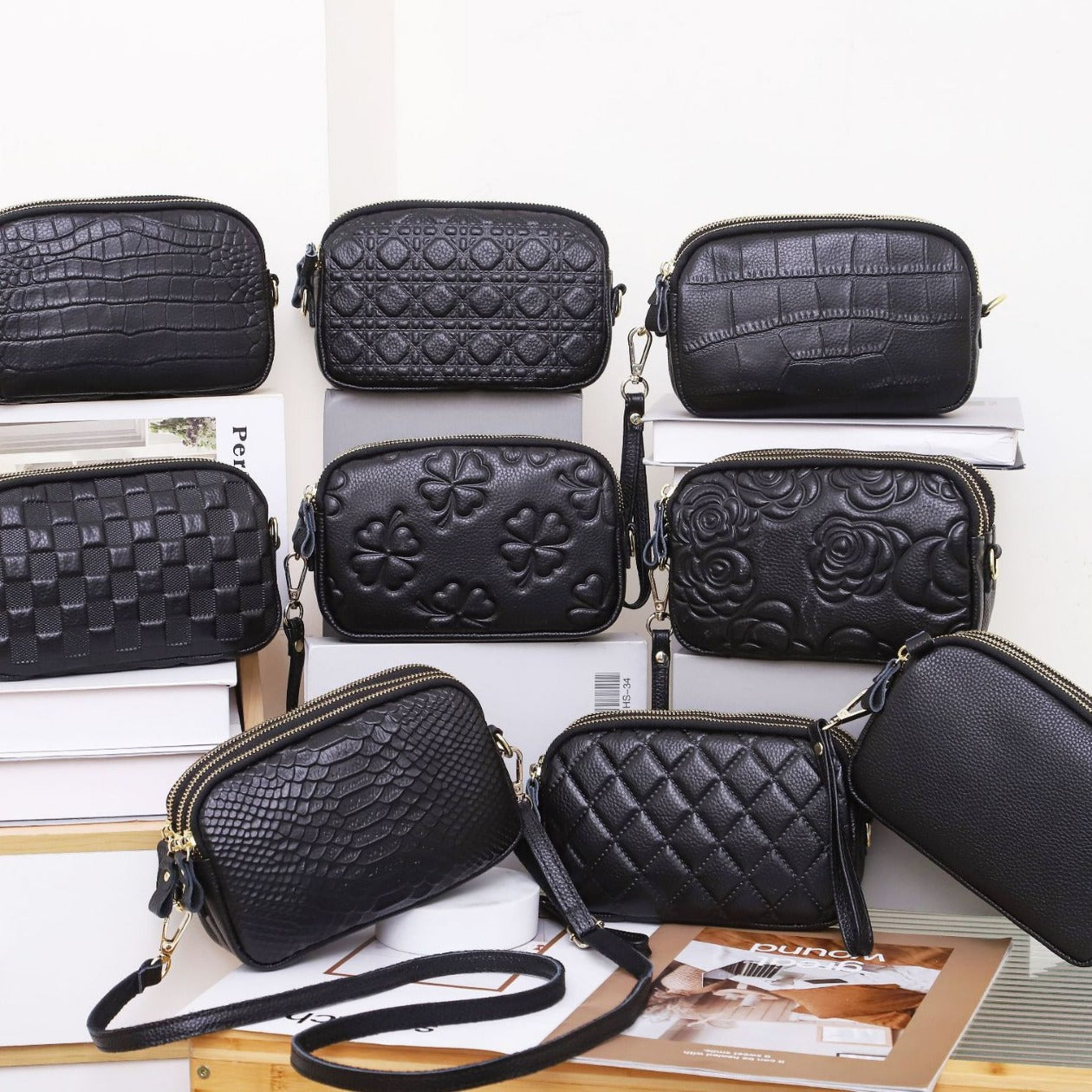 Women's Live Broadcast First Layer Cowhide Lady's Bags