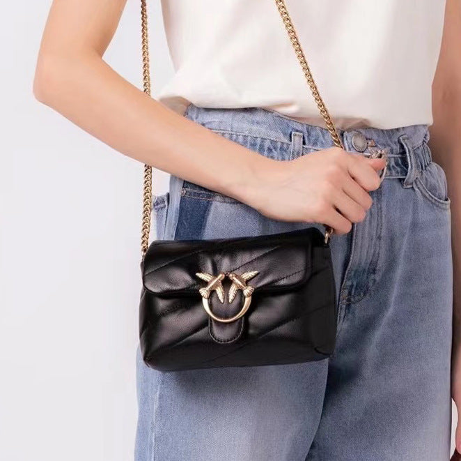 Women's High Quality Sheepskin Puff Pillow Chain Shoulder Bags