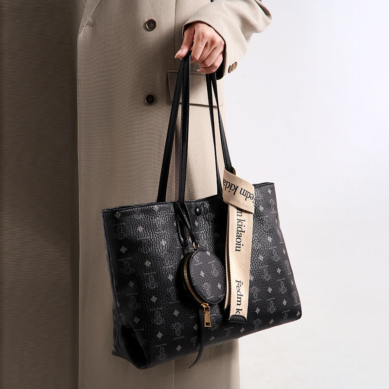 Commuter Texture Large Capacity Everyday Joker Shoulder Bags