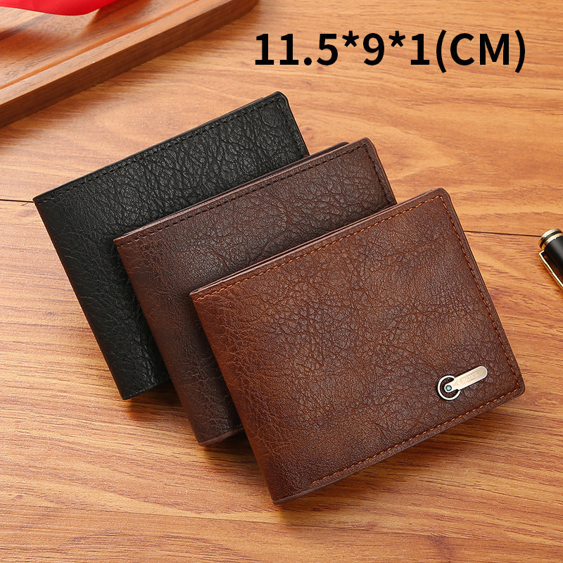 Charming Cool Men's Business Short Leather Men's Wallet