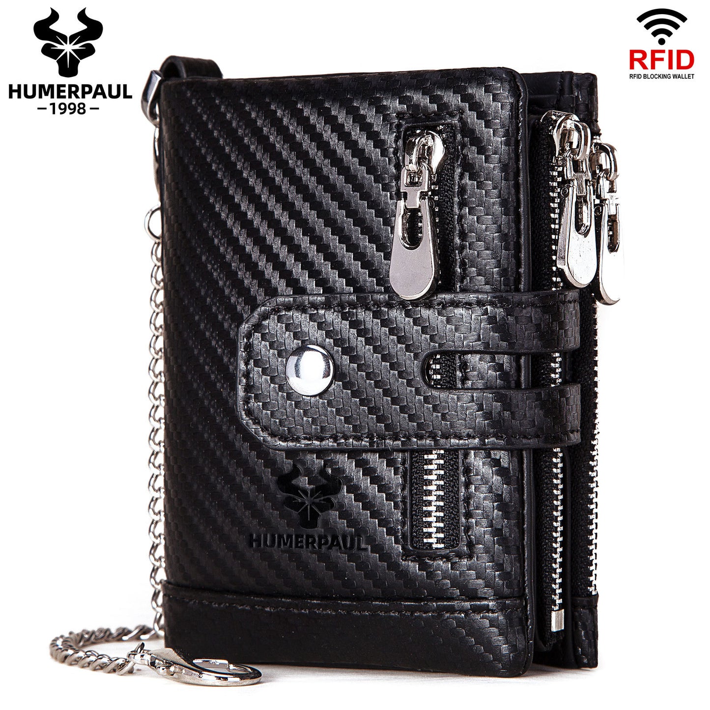 Men's Paul First Layer Cowhide Multiple Slots Genuine Leather Men's Wallets