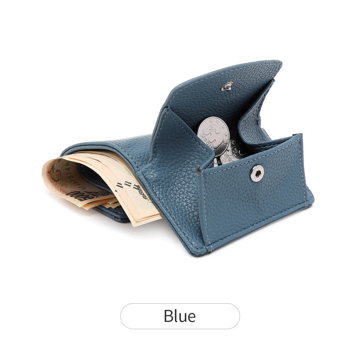 Women's Lychee Pattern Short Flip Buggy Fashion Ladies Wallet