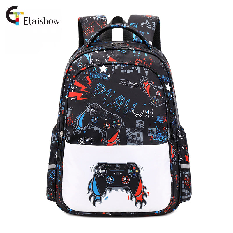 Male One Two Three Level Spacecraft Rocket Elementary School Students' Schoolbags