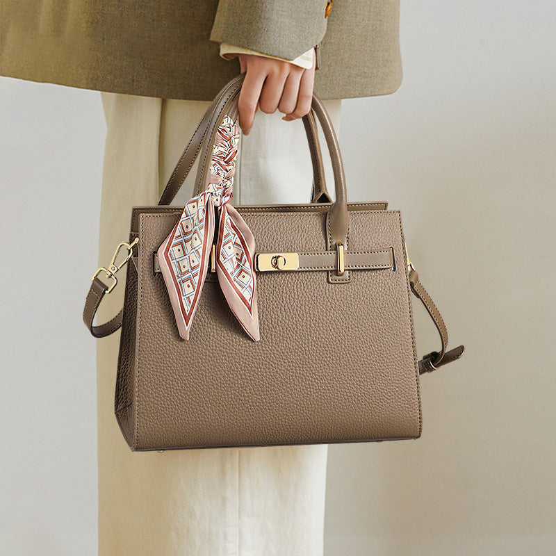Women's Leather Light Luxury Large Capacity Mom Women's Messenger Bag