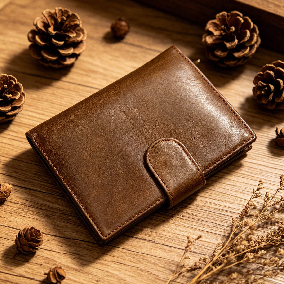 Comfortable Cool Men's Leather Retro Swiping Men's Wallet