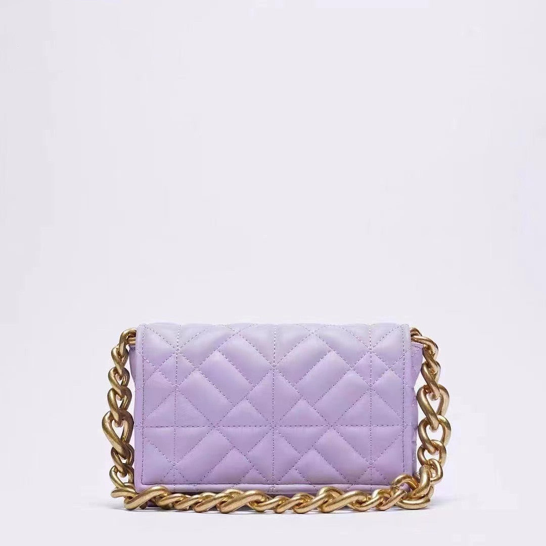 Women's Classic Style Rhombus Chain Oversized Quilted Crossbody Bags