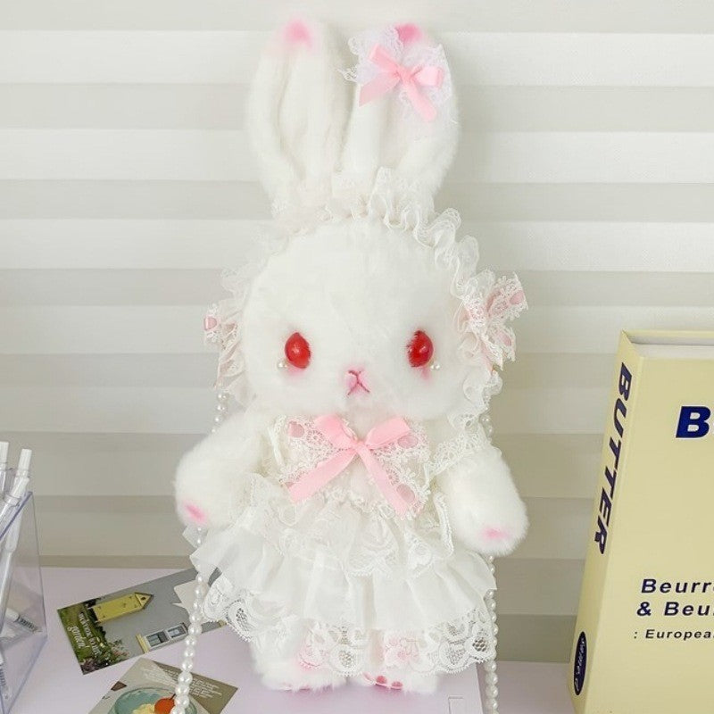 Series Doll Rabbit Pattern Handmade Bow Women's Messenger Bag