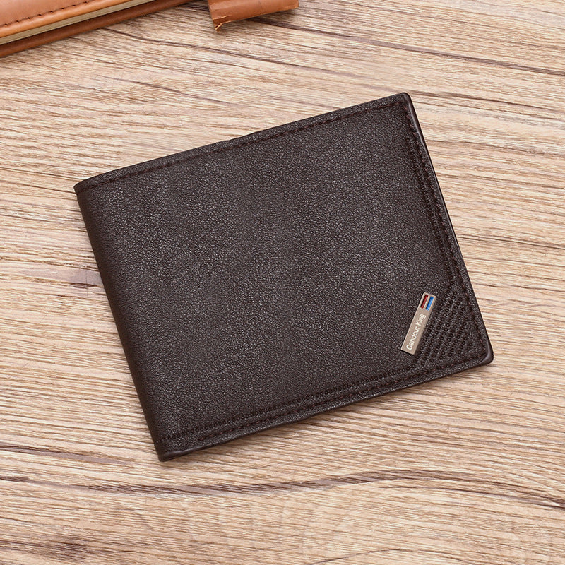 Men's Short Green Zipper Personality Versatility Integrated Men's Wallet