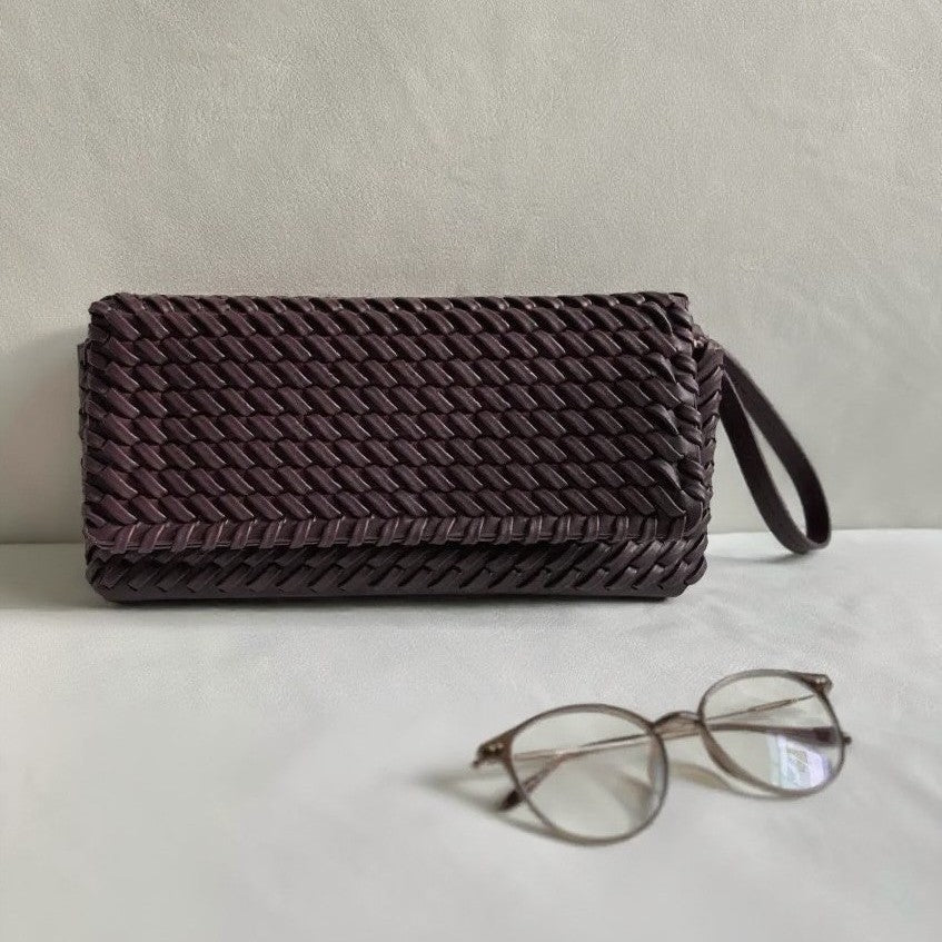 Women's Trendy Home Clamshell Woven Portable Women's Handbag