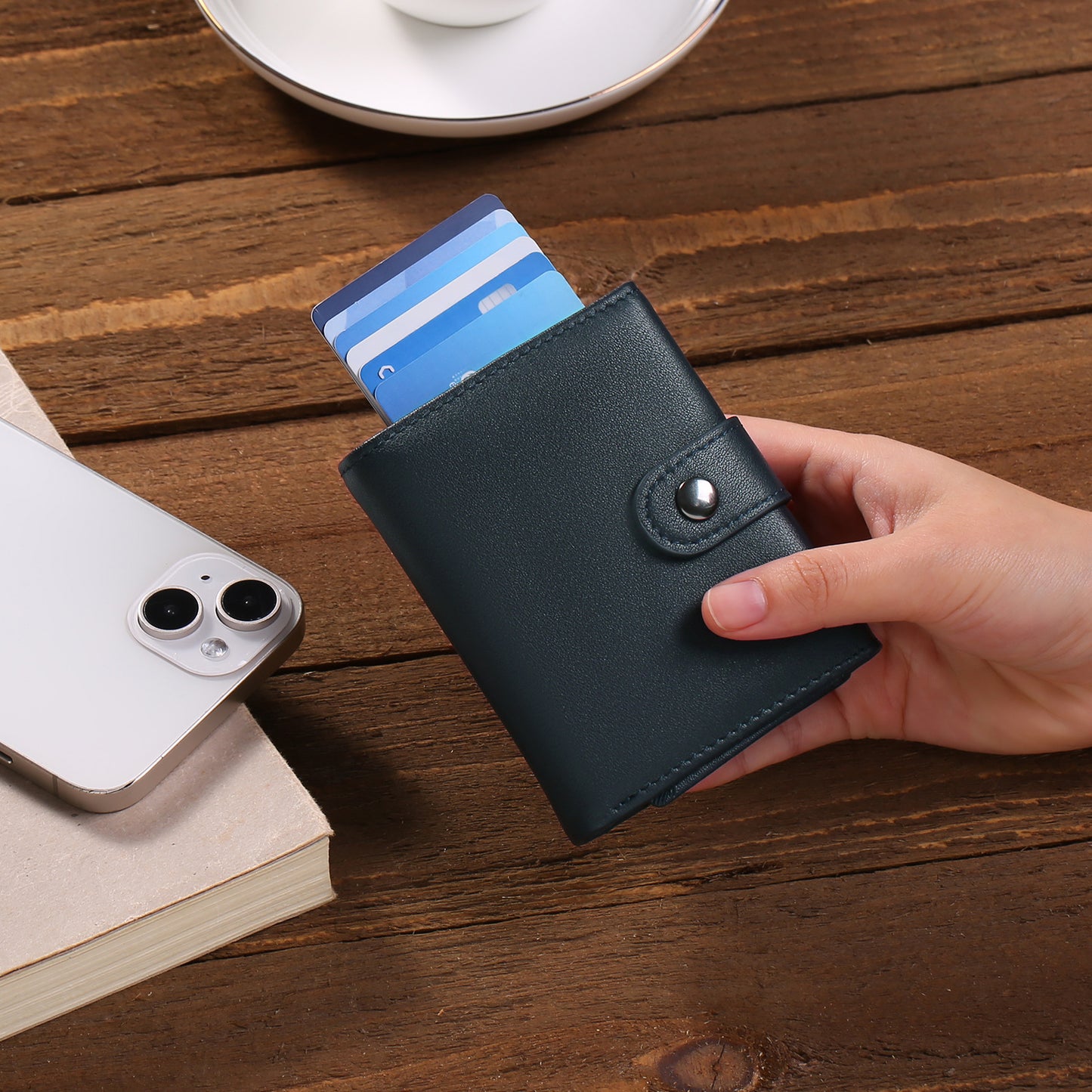 Men's Classy Comfortable Leather Automatic Cassette Men's Wallets