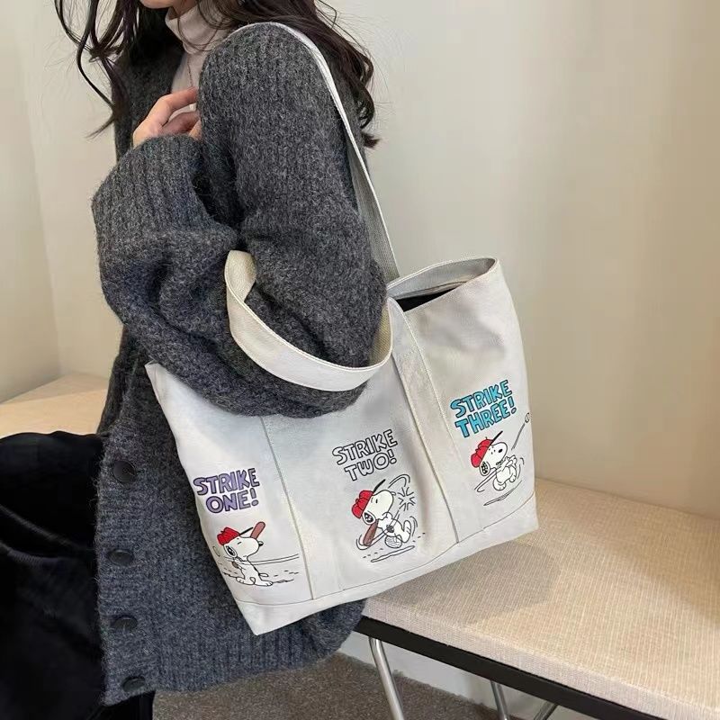 Women's Canvas Large Capacity Korean Fashion Portable Women's Shoulder Bag