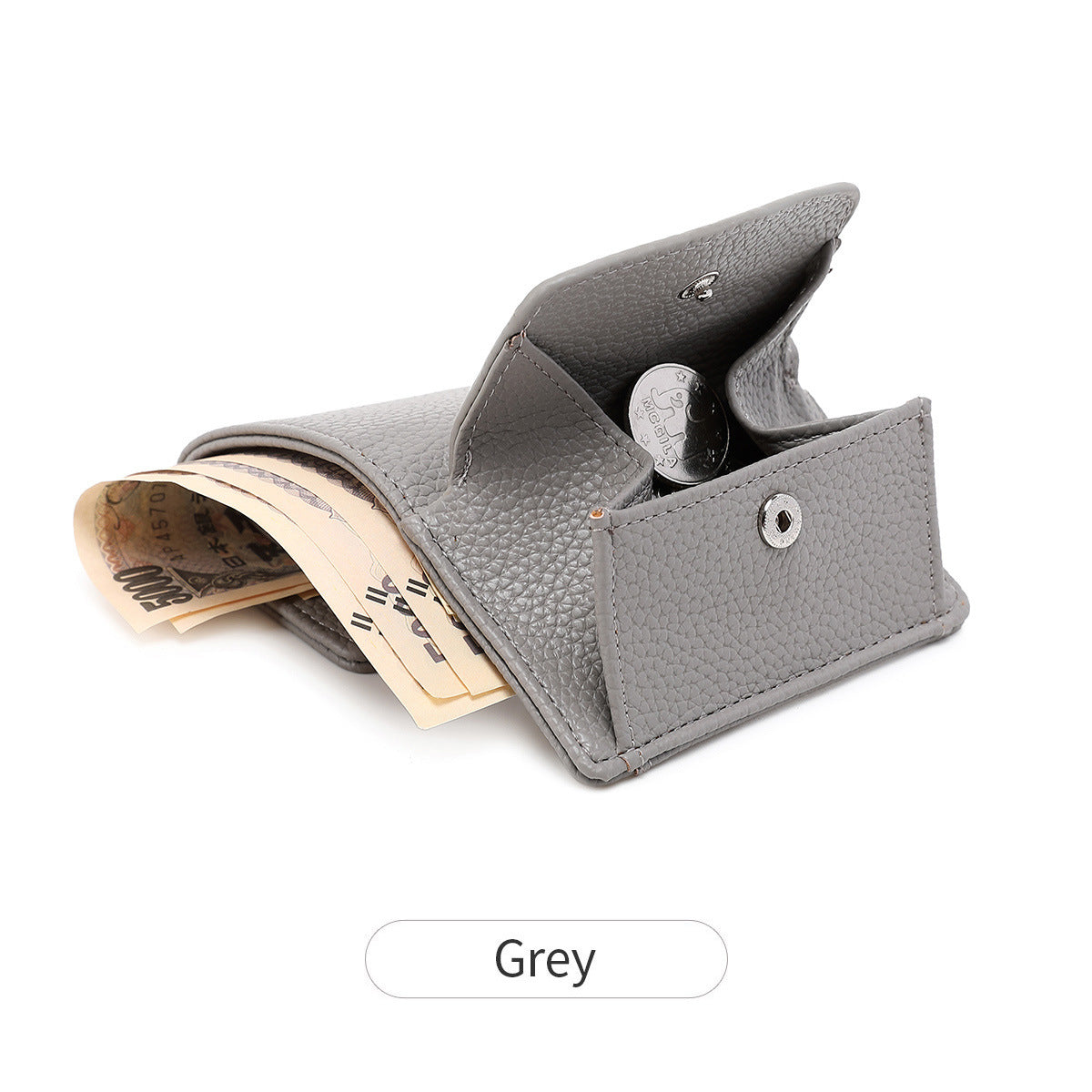 Women's Lychee Pattern Short Flip Buggy Fashion Ladies Wallet