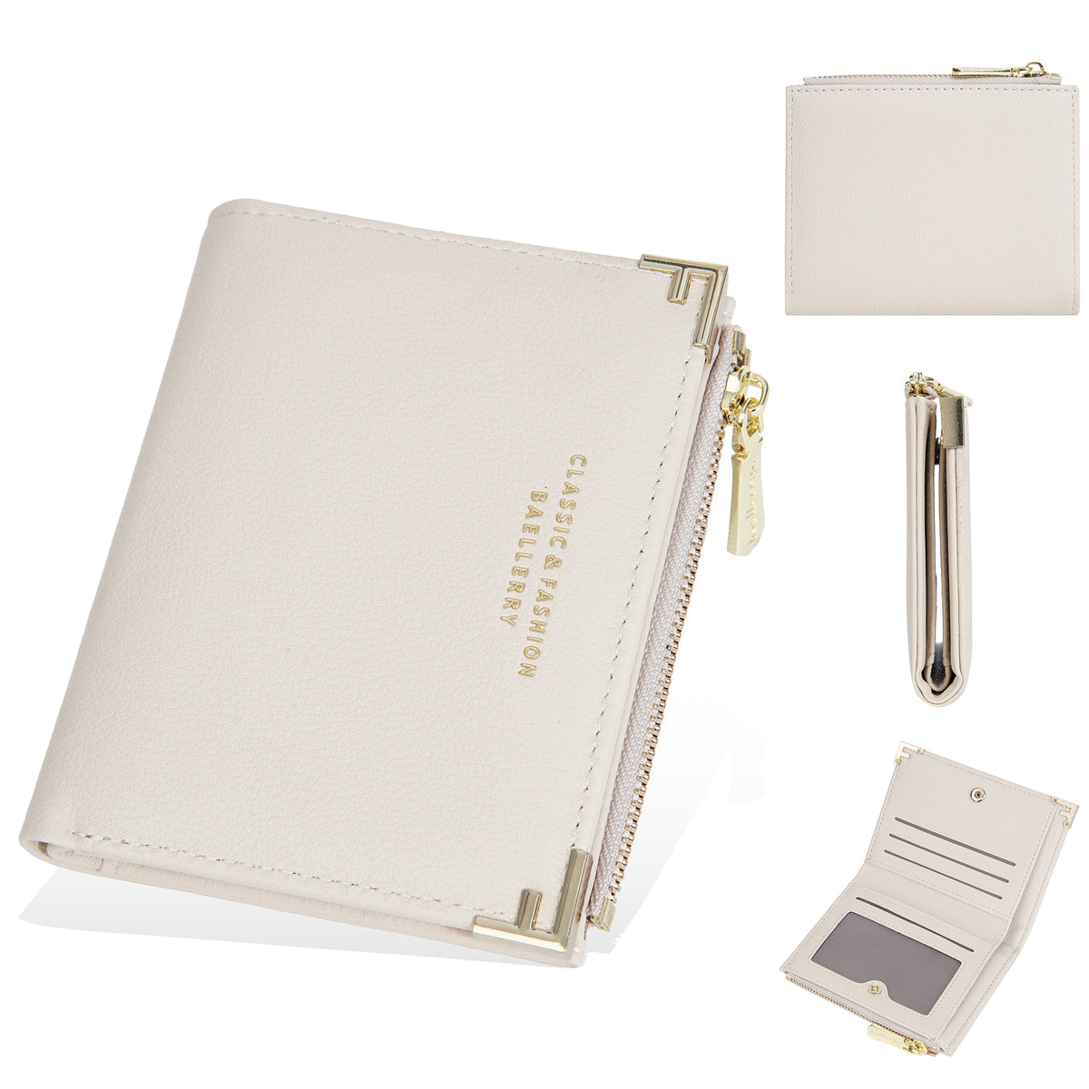 Women's Short Fashion Zipper Snap Korean Style Multiple Ladies Wallet