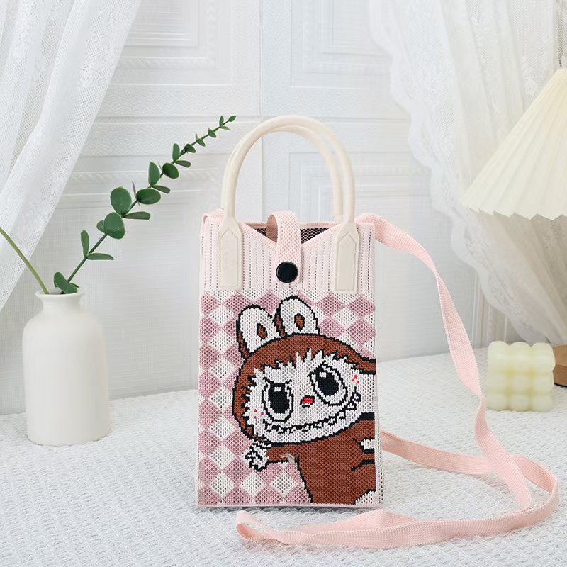 Mobile Versatile Personality Cartoon Cute Lady Hand Bags
