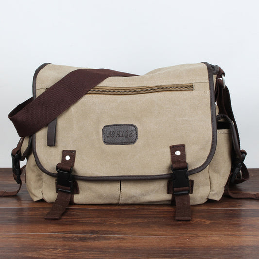 Men's Korean Style Canvas Fashion Trend Book Men's Shoulder Bags