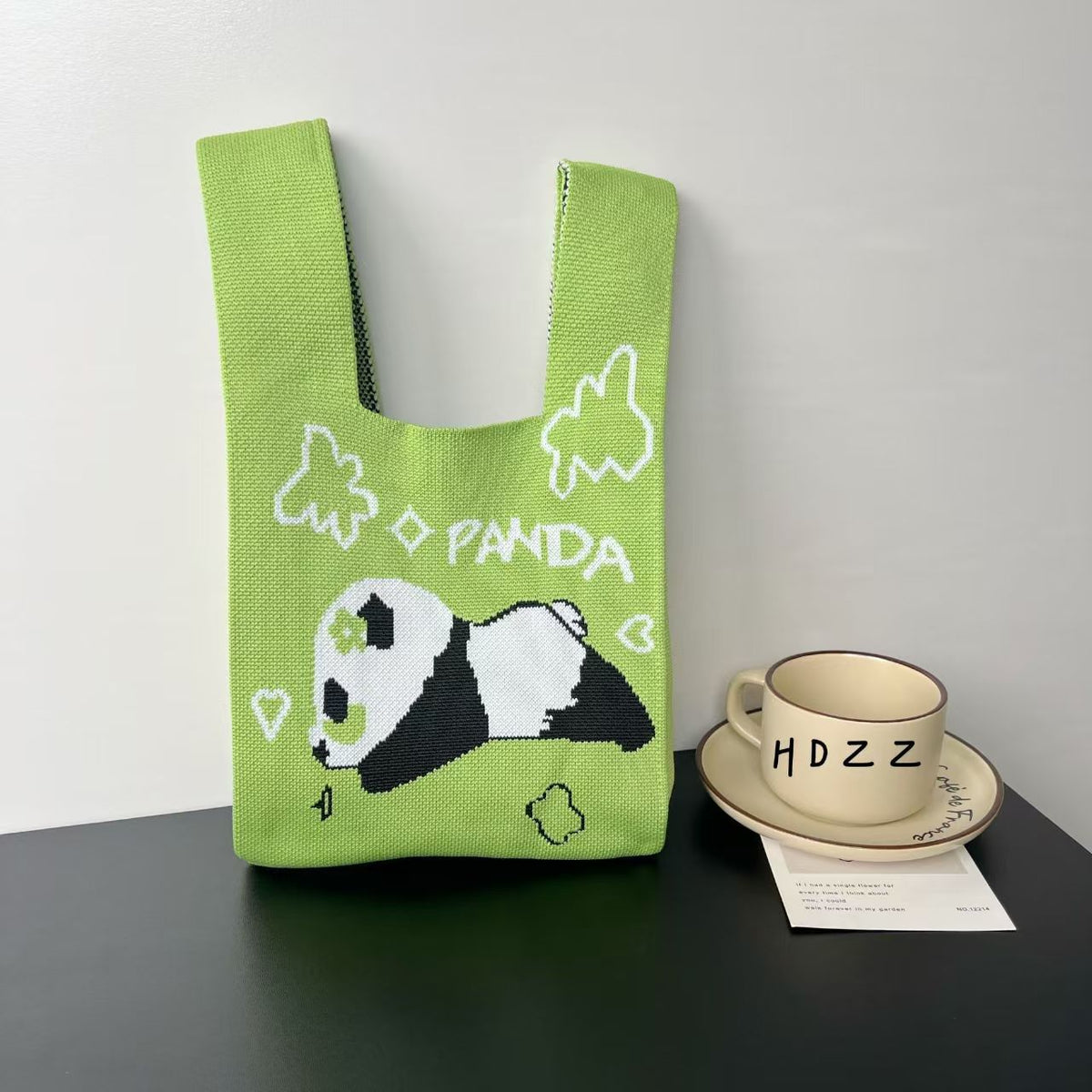 Women's Cute Panda Knitted Gift Niche High-grade Women's Handbag