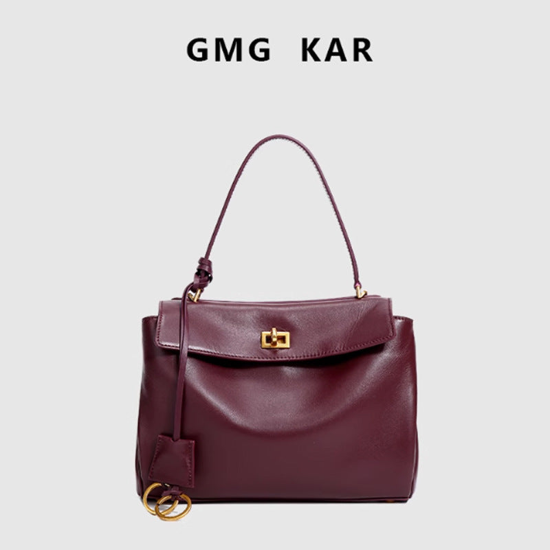 Women's Genuine Leather High-grade Underarm Commuter Kelly Crossbody Bags