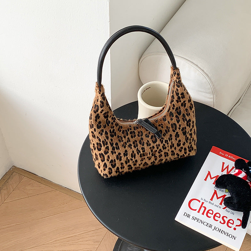 Women's Minority Design Leopard Print Autumn Moon Fashion Handbags