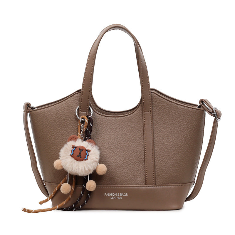 Women's Hand Holding Large Capacity Korean Style Soft Leather Women's Shoulder Bag