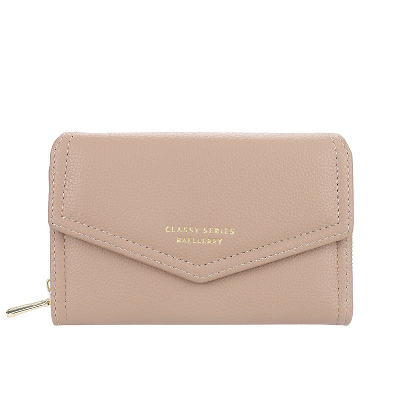 Women's Cute High-grade Short Multiple Slots Zipper Ladies Wallet