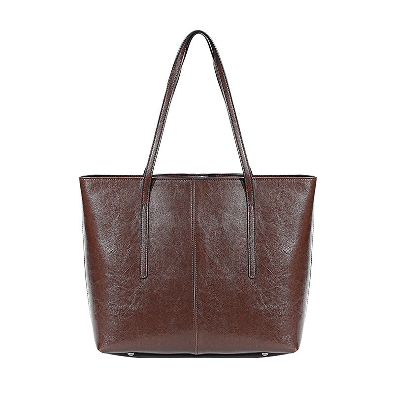 Women's Genuine Leather Western Style Texture Large Bags