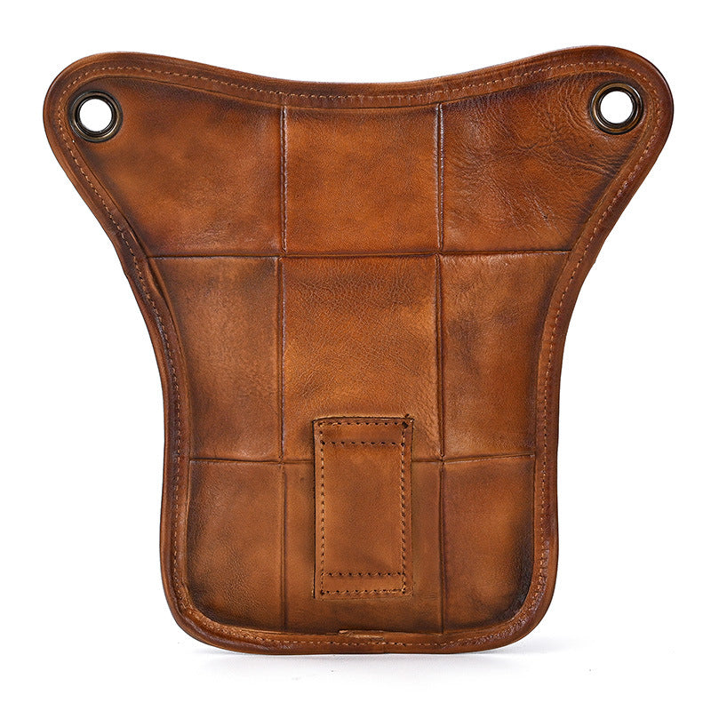 Men's Retro Vegetable Tanned Leather Trendy Cool Leg Men's Waist Packs