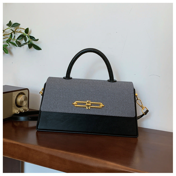 Women's Trendy Versatile Shaping Winter Contrast Color Women's Messenger Bag
