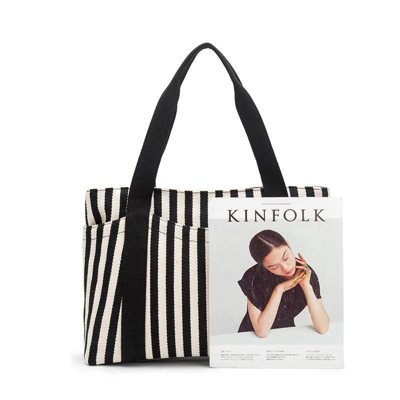 Women's Fashion Striped Canvas Mummy Big Women's Handbag