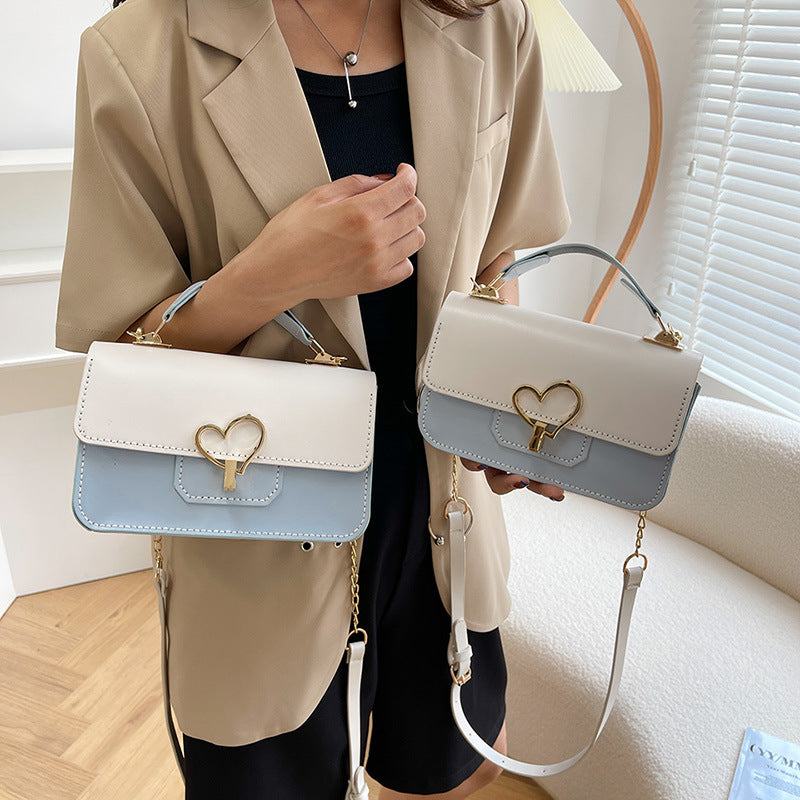 Women's Hand-woven Summer Self-made Contrast Color Material Women's Shoulder Bag
