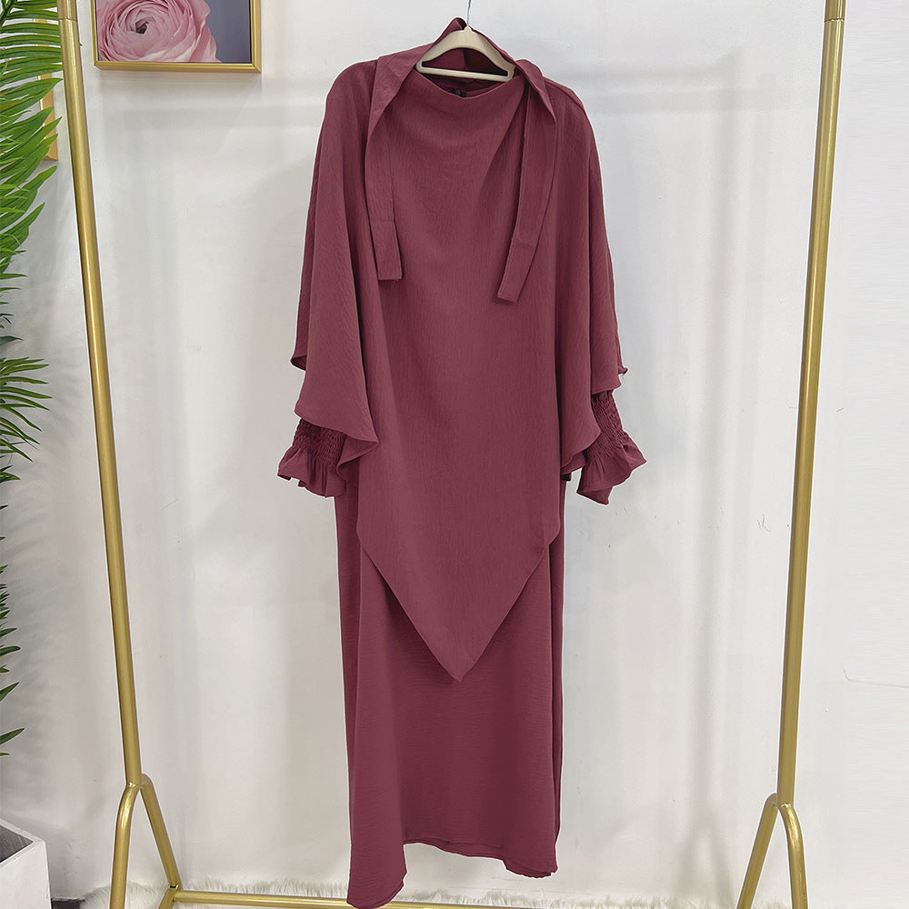 Turkey Solid Color Dress With Headscarf Dresses