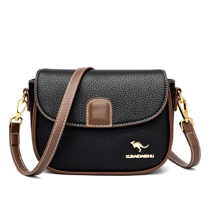 Korean Style Fashion Soft Leather Color Shoulder Bags