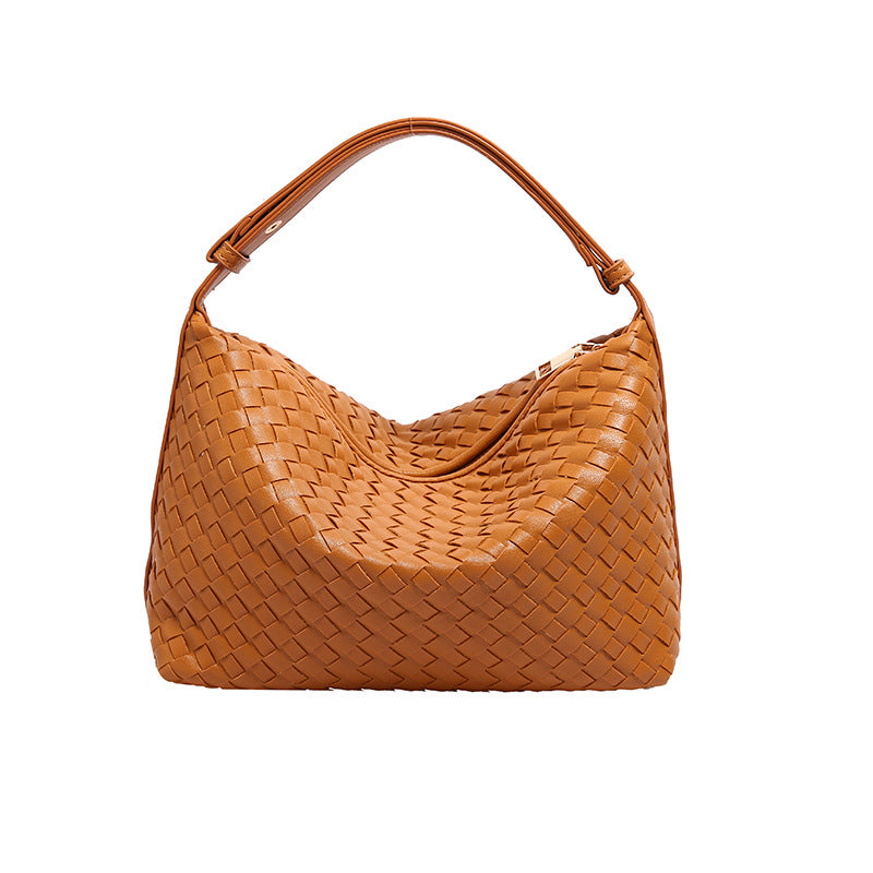 Women's High-grade Woven Retro Style Fashionable Commuting Armpit Bags