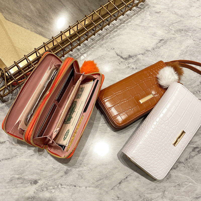 Stylish Women's Cheap Simple Crocodile Pattern Purses