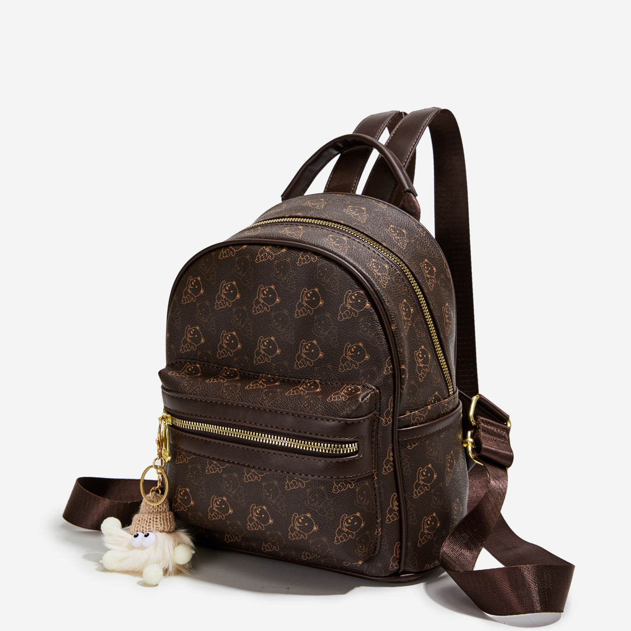 Women's High-grade Bear Printed Fashion Niche Backpacks