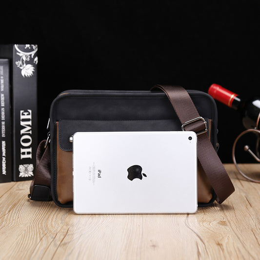 Men's Popular Retro Large Capacity Horizontal Men's Messenger Bags