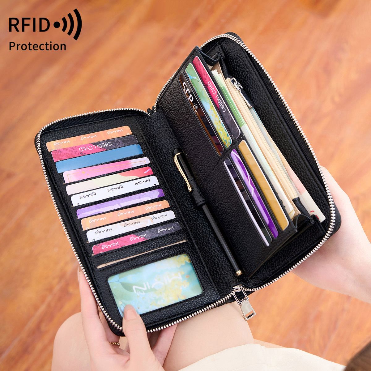 Women's Swiping Multiple Slots Long Retro Ladies Wallet