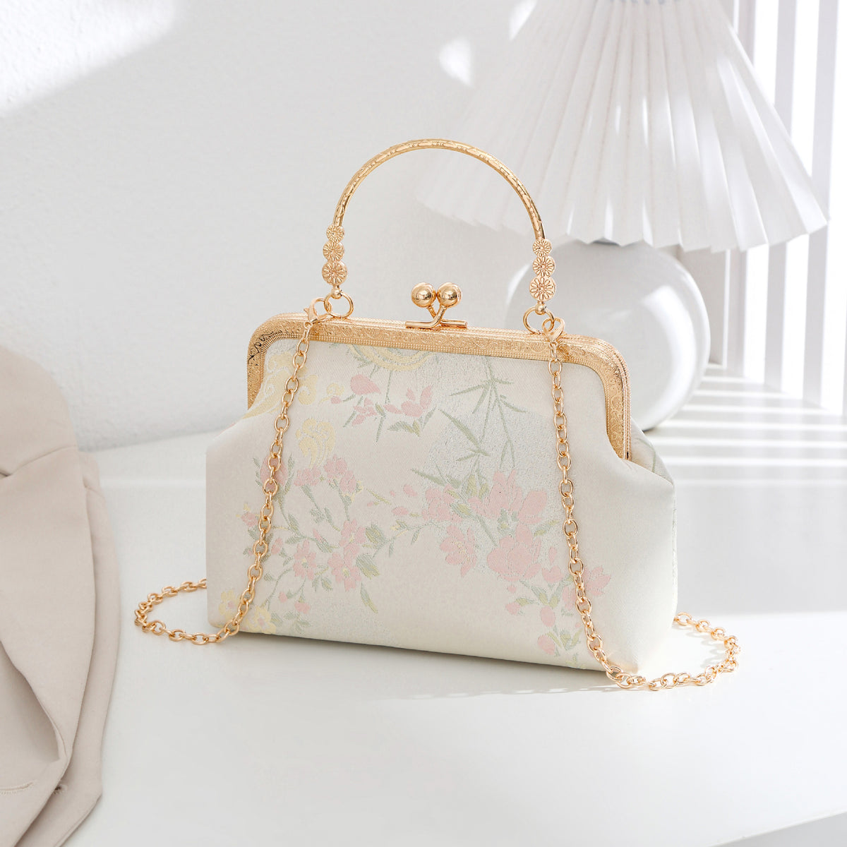 Silk Style Embroidery Han Clothing Summer Chain Dumpling Floral Women's Shoulder Bag