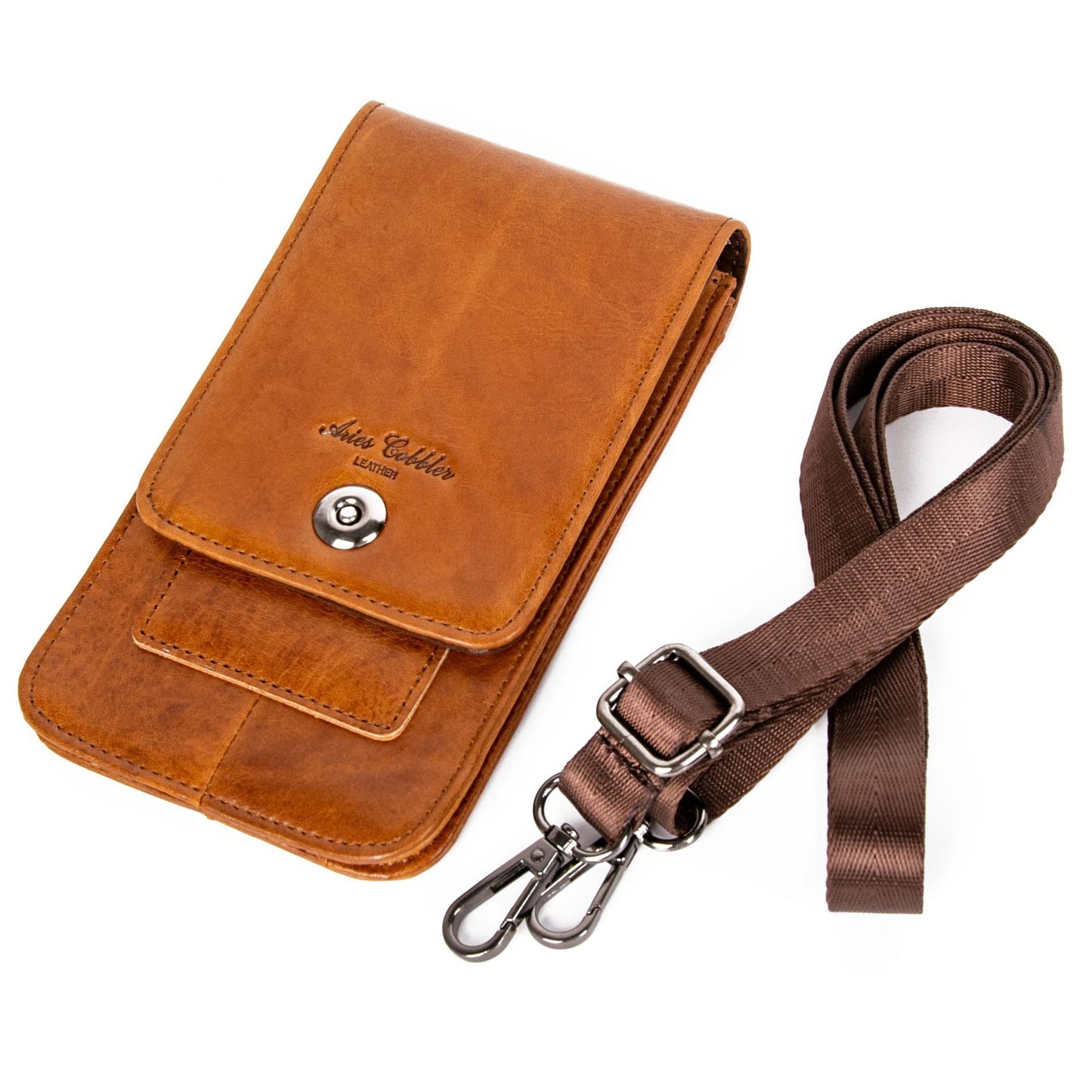Leather Can Hold Two Mobile Phones Pannier Phone Bags