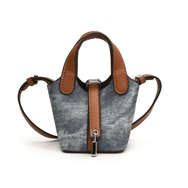 Fashion Color Contrast Western Style Vegetable Basket Bags