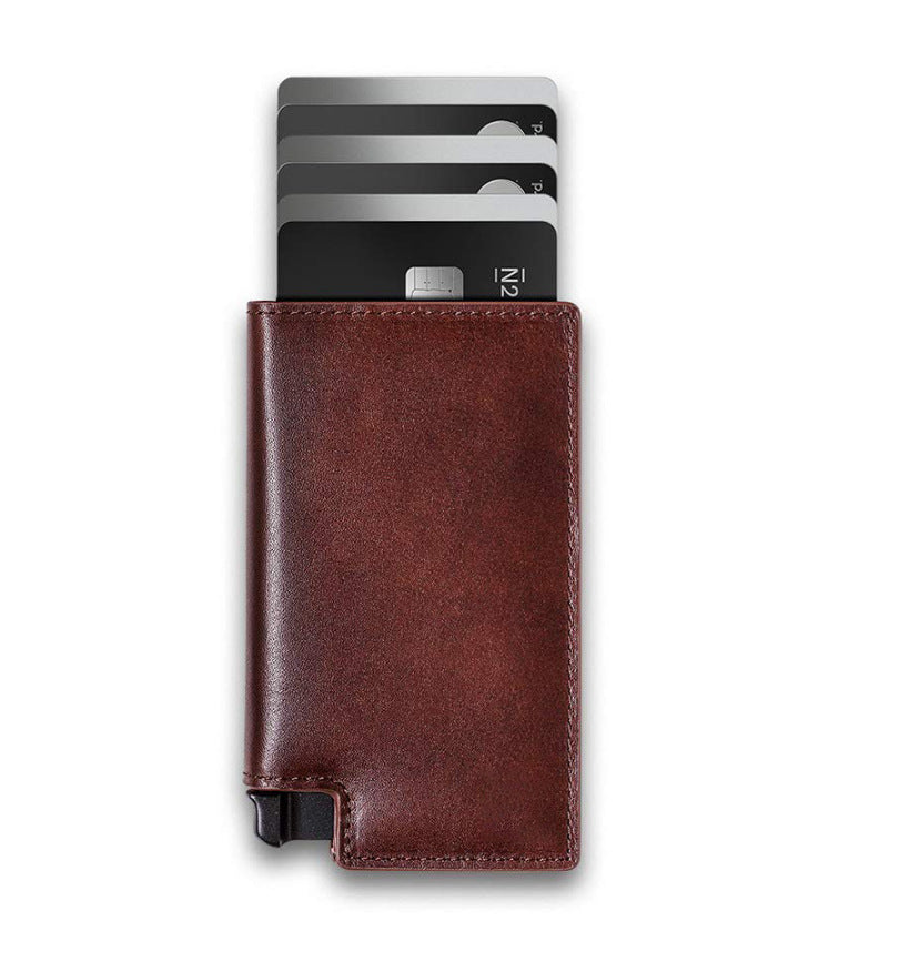 Men's Popular Metal Swiping Metallic Aluminium Card Holder