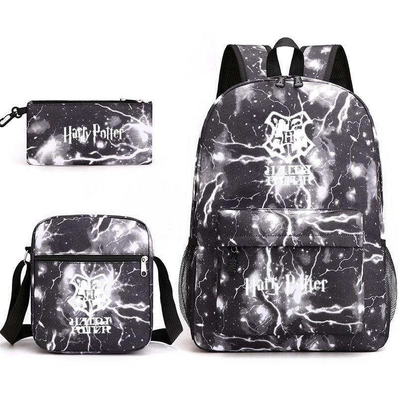 Graceful Harry Potter Pattern Pencil Three-piece Backpacks