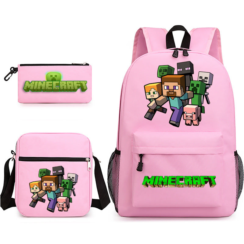 Hot Game My World Creeper Pencil Backpacks