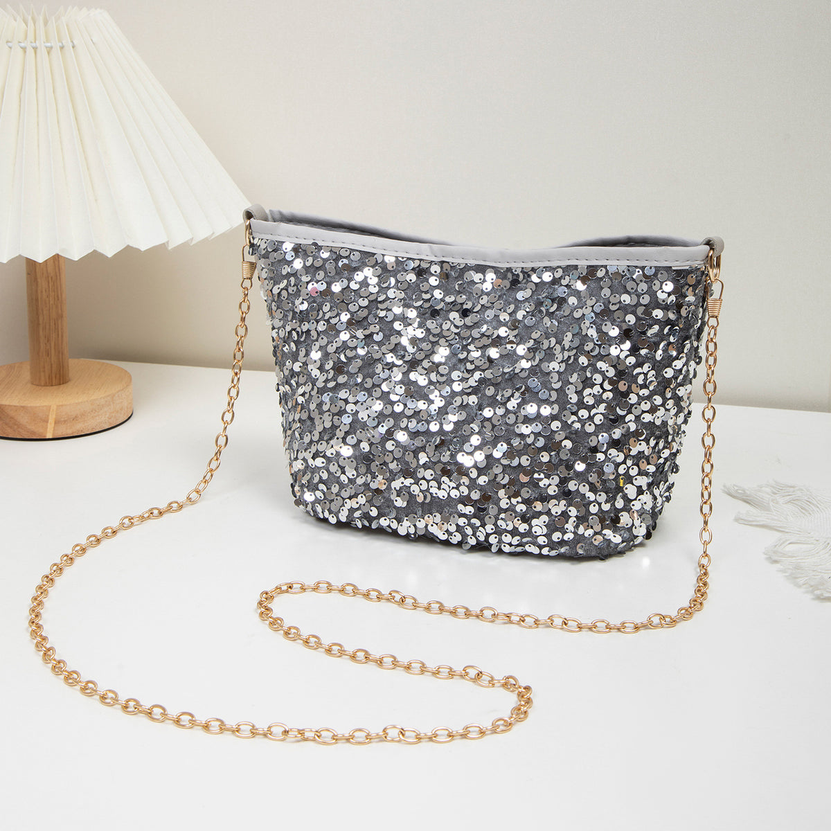Women's Trendy Cool Sequin Summer Fashion Clutch Dinner Party Bags