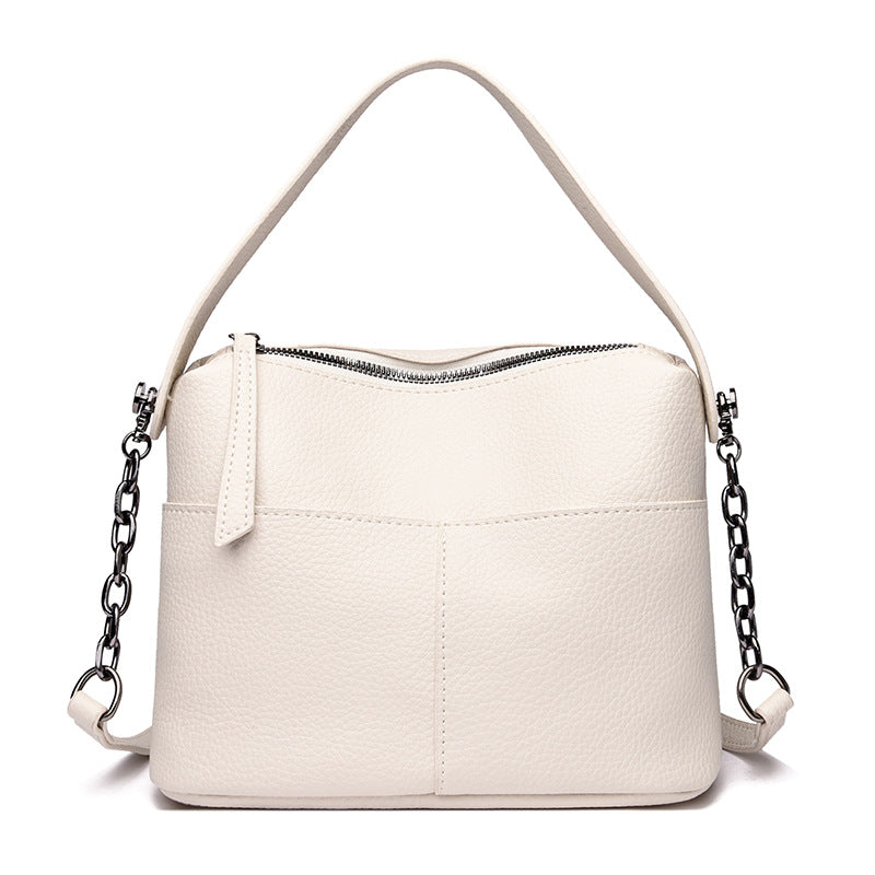 Retro Large Capacity Simple Soft Leather Fashionable Stylish Versatile For Handbags