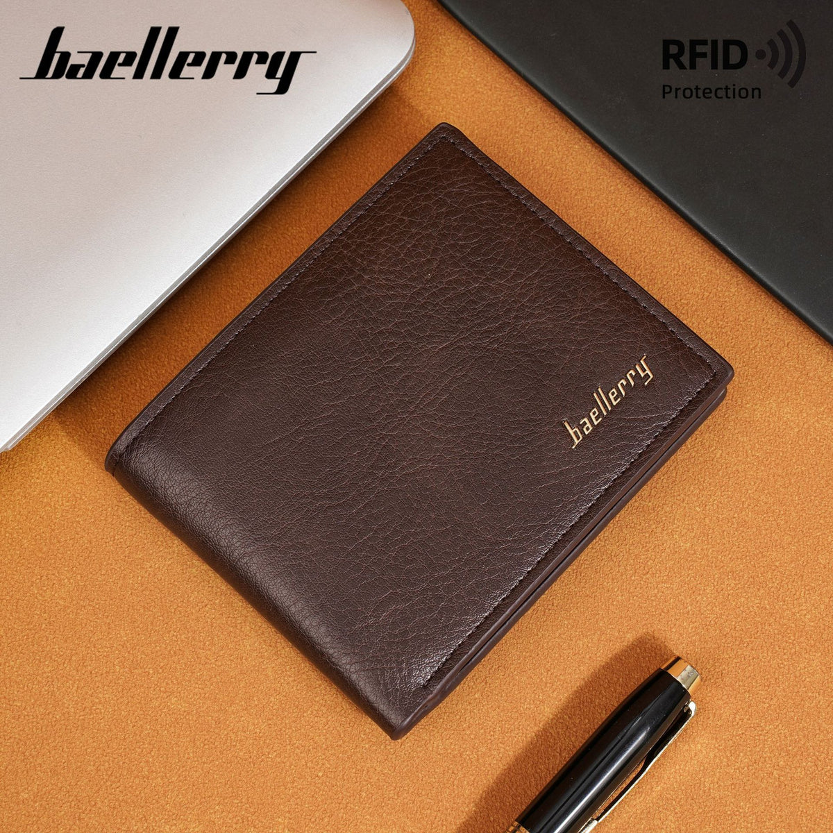 Men's Short High-grade Business Swiping Zipper Simple Men's Wallet
