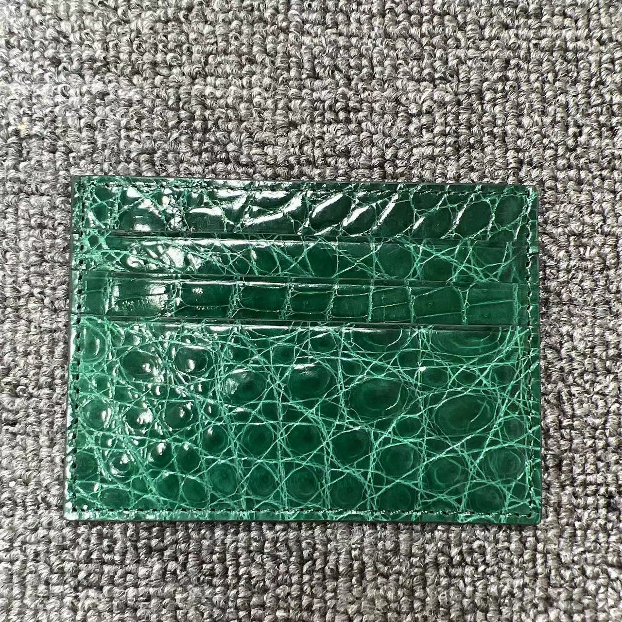 Women's & Men's & Crocodile Leather Fashion Multiple Slots Card Holder